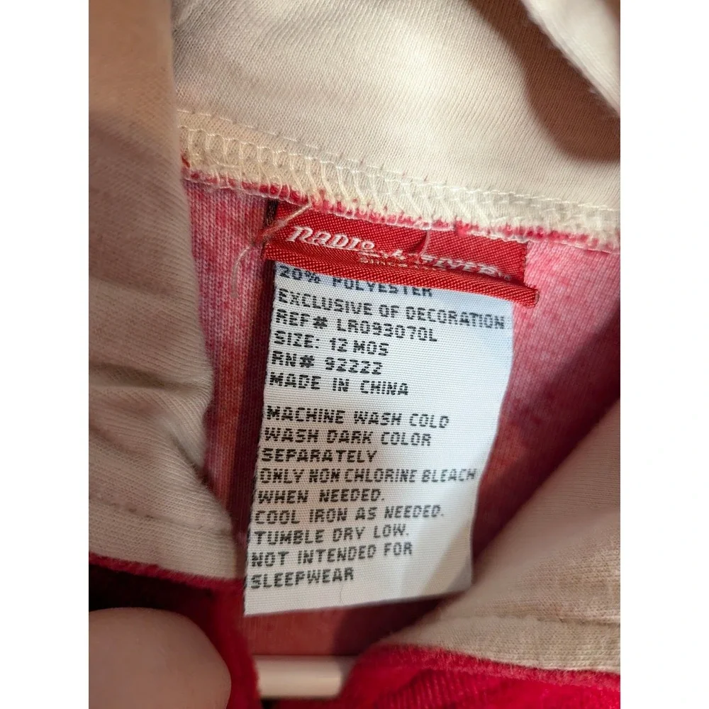 Radio Flyer Kids Red Velour Tracksuit Hooded‎ Jacket Joggers Set 12 Months